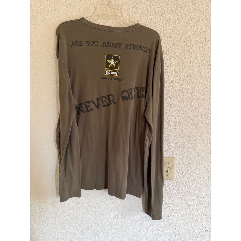 US Army Mens 2XL Soldier's Creed Long Sleeve Graphic T-Shirt Olive Green‎ USA - Picture 2 of 7